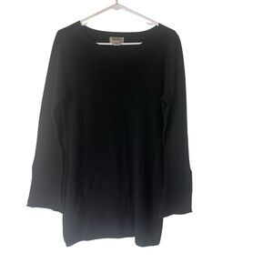Neiman Marcus Women's Size Medium‎ 100% Cashmere Black Tunic Sweater